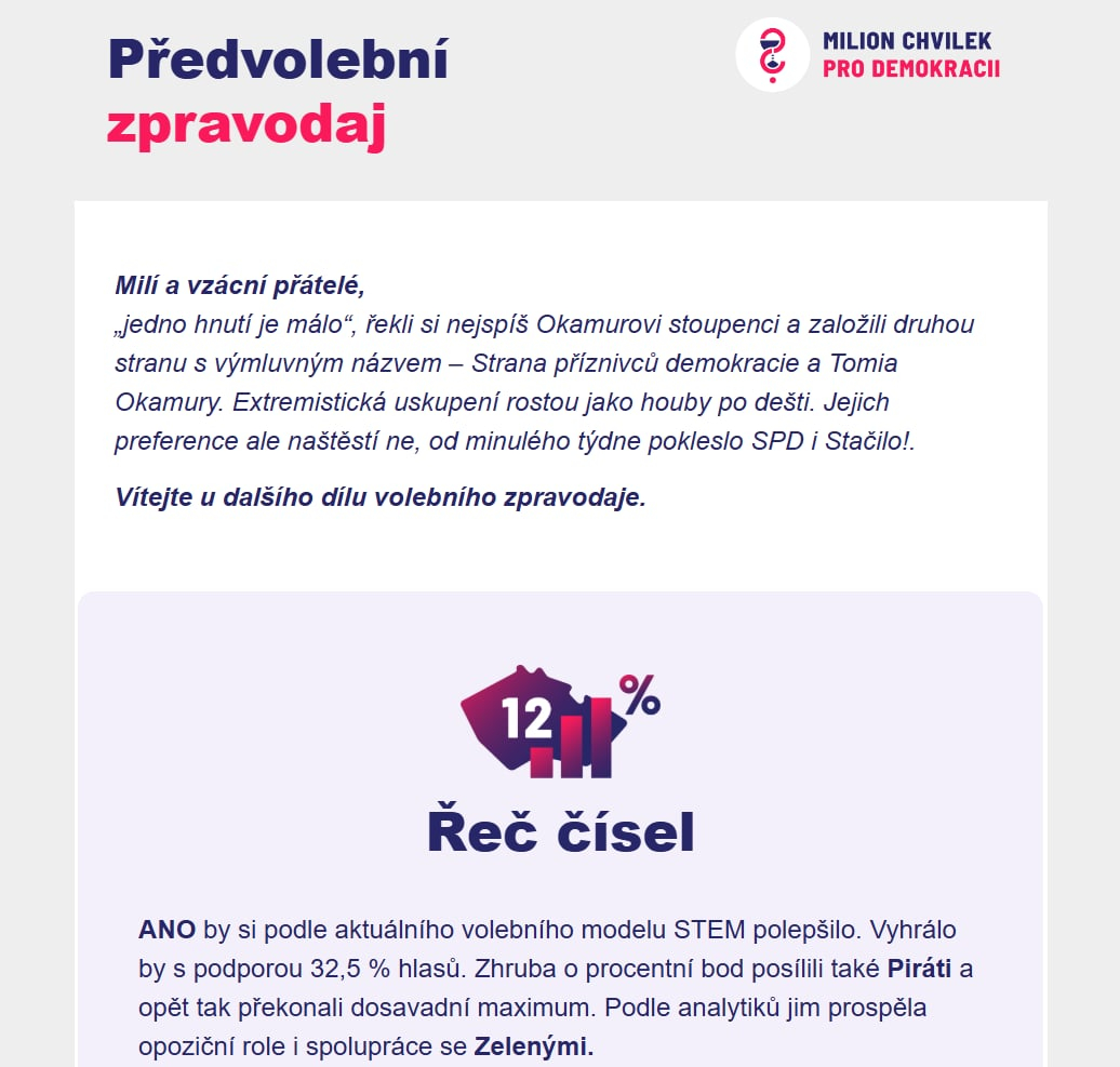Předvolební zpravodaj 20. 8.